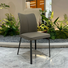 A white-matte square or gray leather chair,Exquisite Customizable Fan-Back Chairs | Tailored Elegance & Comfort