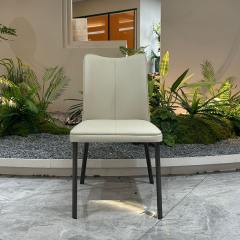 A white-matte square or gray leather chair,Exquisite Customizable Fan-Back Chairs | Tailored Elegance & Comfort