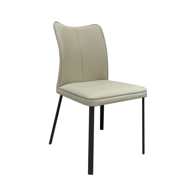 A white-matte square or gray leather chair,Exquisite Customizable Fan-Back Chairs | Tailored Elegance & Comfort