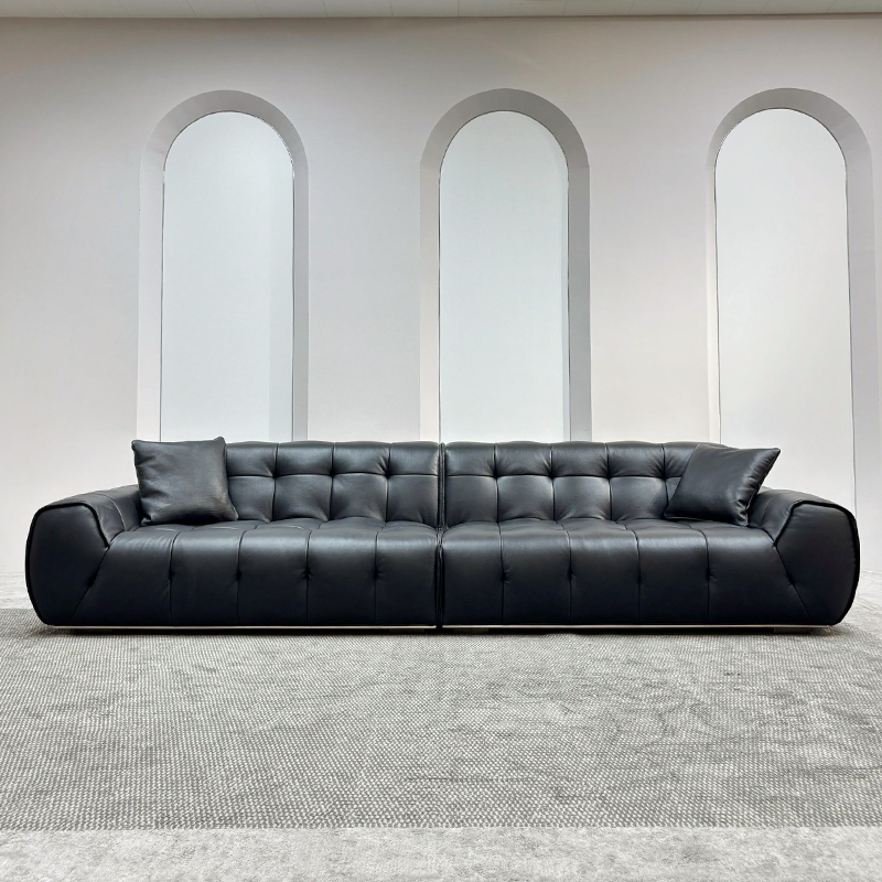 Marshmallow Modular Deep-Seat Cowhide Sofa,Marshmallow Cowhide Sofa | Custom Cloud-Like Comfort & Luxury Design