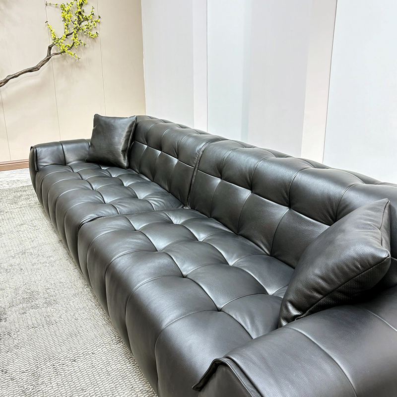 Marshmallow Modular Deep-Seat Cowhide Sofa,Marshmallow Cowhide Sofa | Custom Cloud-Like Comfort & Luxury Design