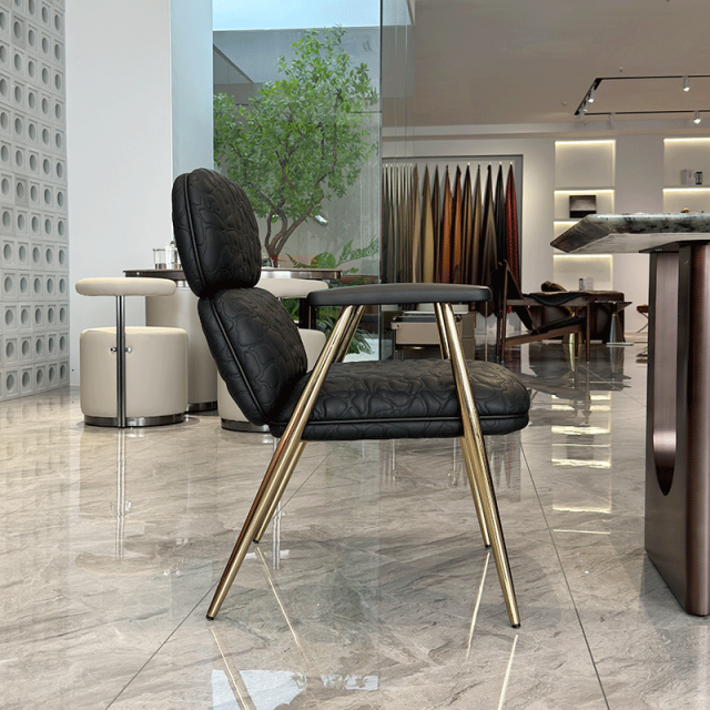 Luxurious Black Embossed Leather Chair,Bespoke Leather Throne | Custom Luxury Seating Masterpiece