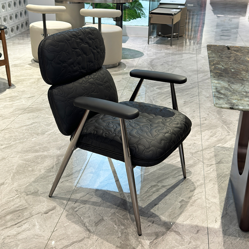 Luxurious Black Embossed Leather Chair,Bespoke Leather Throne | Custom Luxury Seating Masterpiece