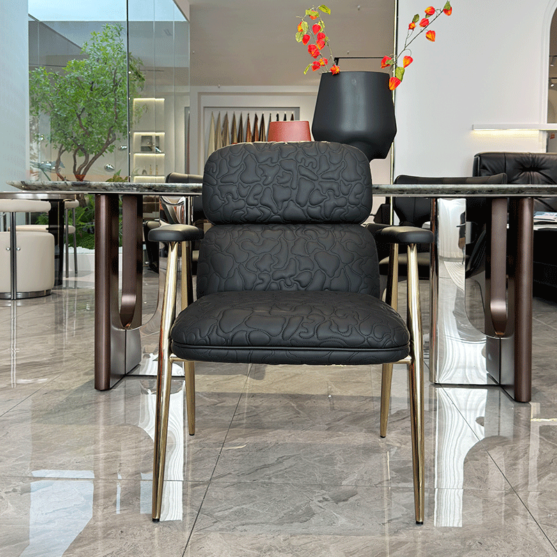 Luxurious Black Embossed Leather Chair,Bespoke Leather Throne | Custom Luxury Seating Masterpiece