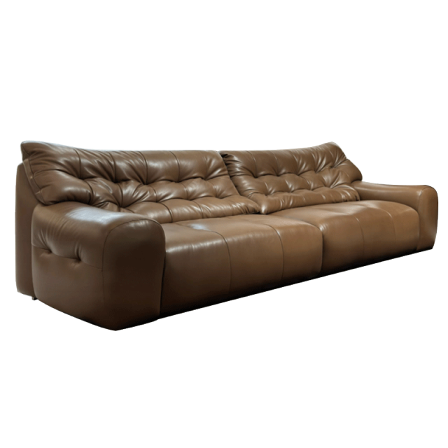 Modern Comfortable Dark Black Leather Sofa,Custom Luxury Leather Sofa | Bespoke Modern Sectional | Handcrafted Comfort