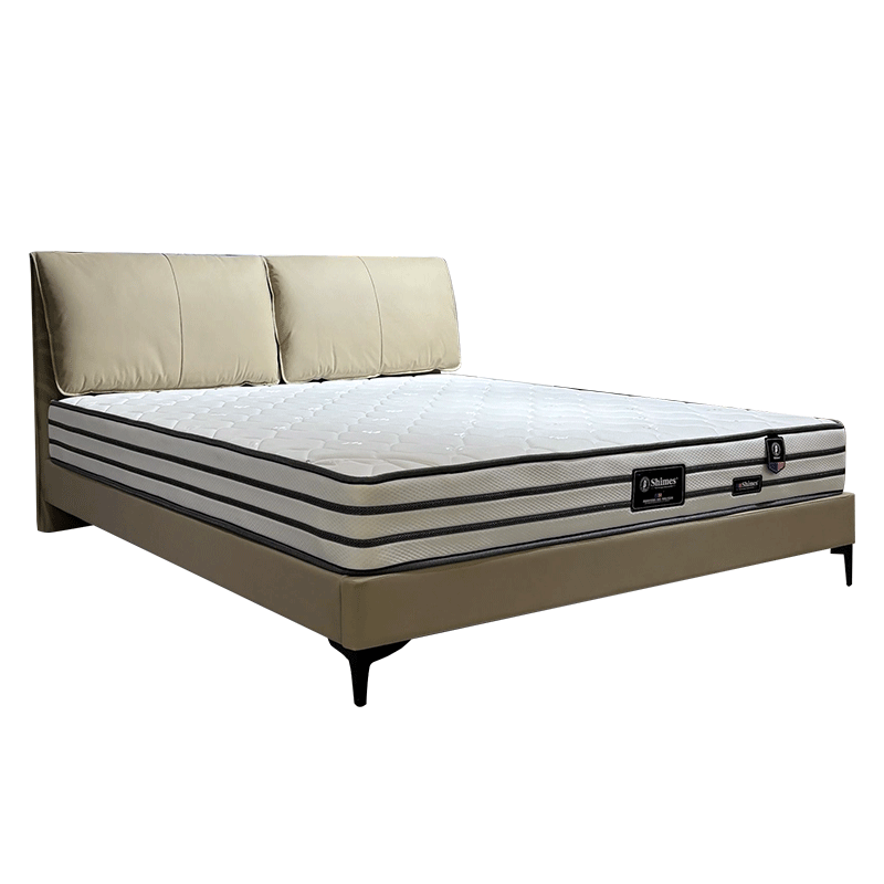 Contemporary Comfortable Beige Double Bed,Serene & Customizable Beige Double Bed | Luxury Handcrafted Sleep Sanctuary