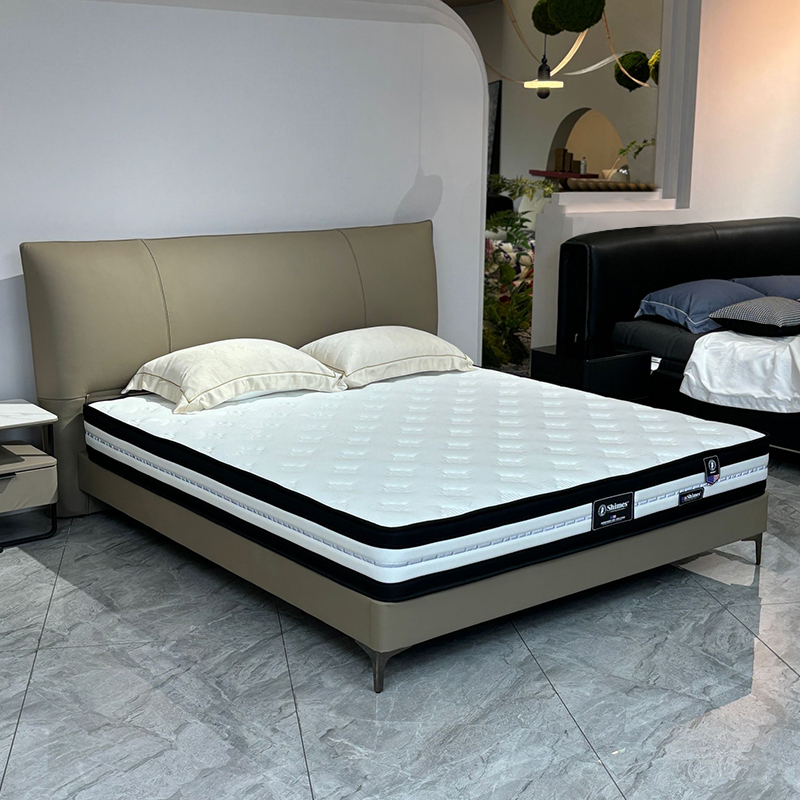 Contemporary Comfortable Beige Double Bed,Serene & Customizable Beige Double Bed | Luxury Handcrafted Sleep Sanctuary