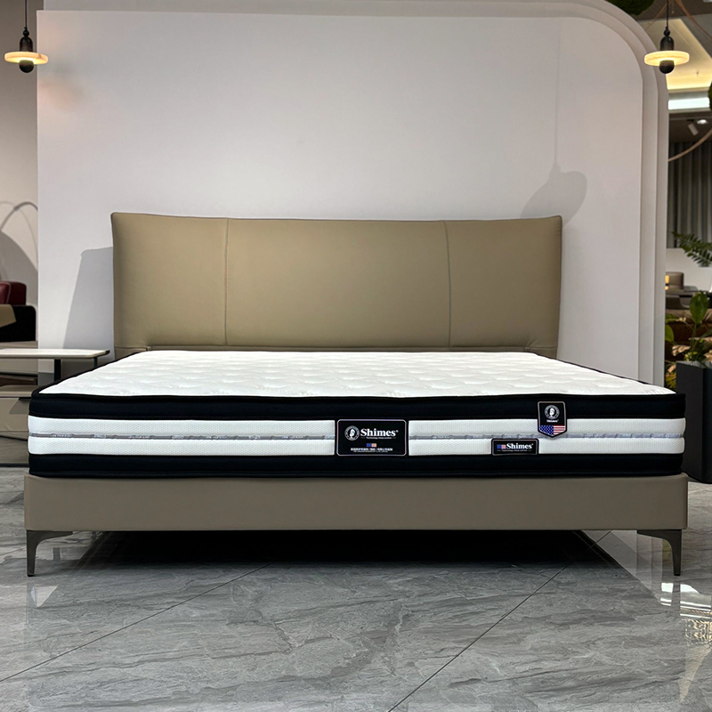 Contemporary Comfortable Beige Double Bed,Serene & Customizable Beige Double Bed | Luxury Handcrafted Sleep Sanctuary
