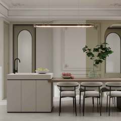 French Cream Style Custom Dining Room,French Cream Style Custom Dining Room