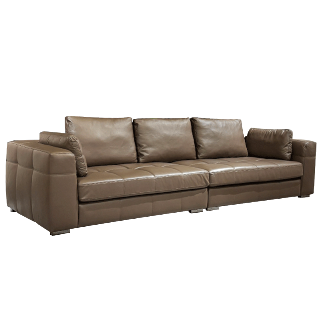 Luxury Tufted Leather Sofa Set,T-Tufted Leather Sofa Set | Custom Designer Comfort
