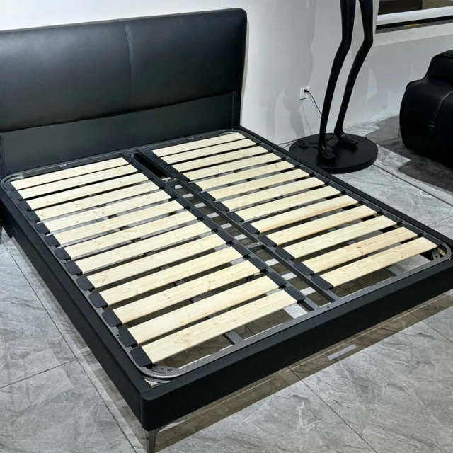 Black Upholstered Bed Frame with Modern Legs,Black Upholstered Bed Frame with Modern Legs