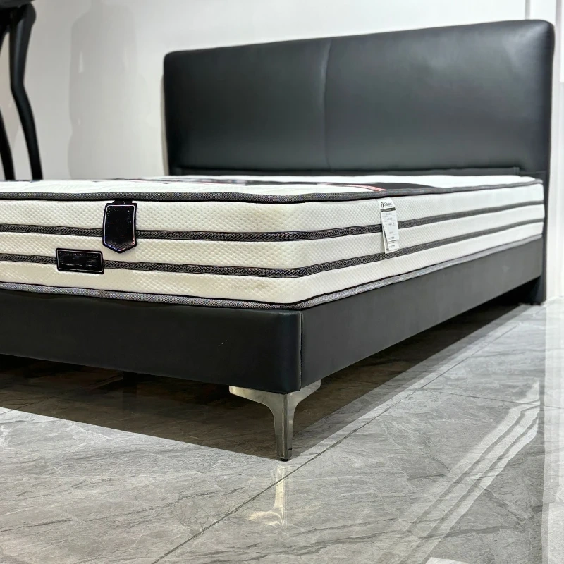 Black Upholstered Bed Frame with Modern Legs,Black Upholstered Bed Frame with Modern Legs