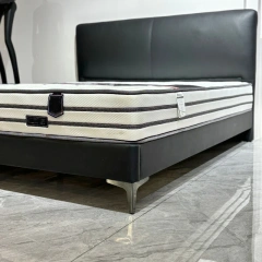 Black Upholstered Bed Frame with Modern Legs,Black Upholstered Bed Frame with Modern Legs