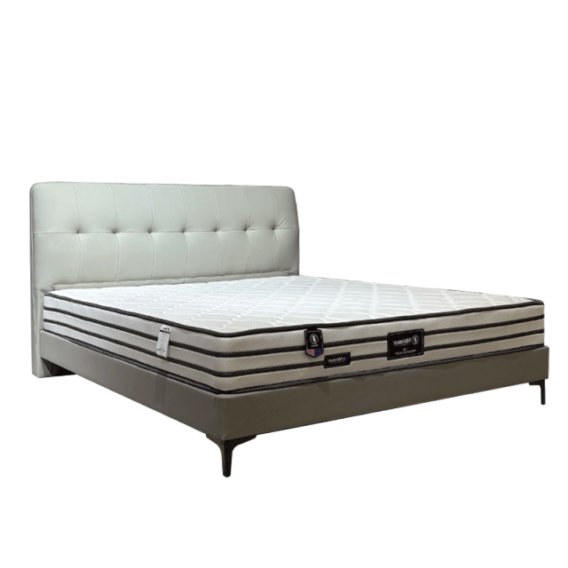 Tufted White Upholstered Bed Frame with Modern,Luxurious Tufted Upholstered Bed Frame | Cloud-Loft Comfort & Custom Elegance