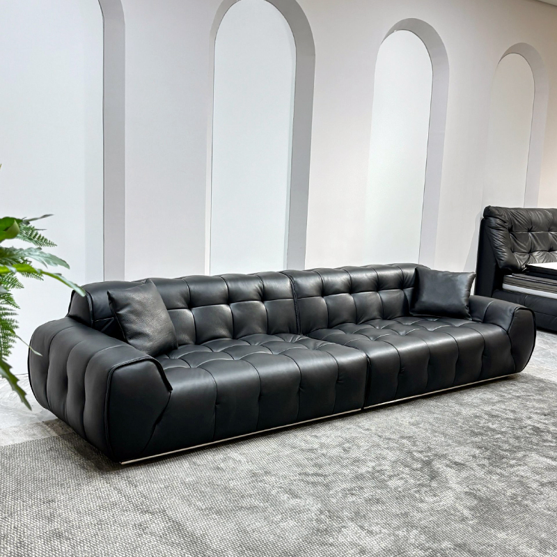 Marshmallow Modular Deep-Seat Cowhide Sofa,Marshmallow Cowhide Sofa | Custom Cloud-Like Comfort & Luxury Design