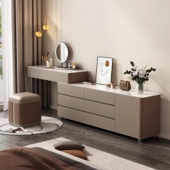Contemporary Taupe Makeup Vanity Dresser Set,Contemporary Taupe Makeup Vanity Dresser Set