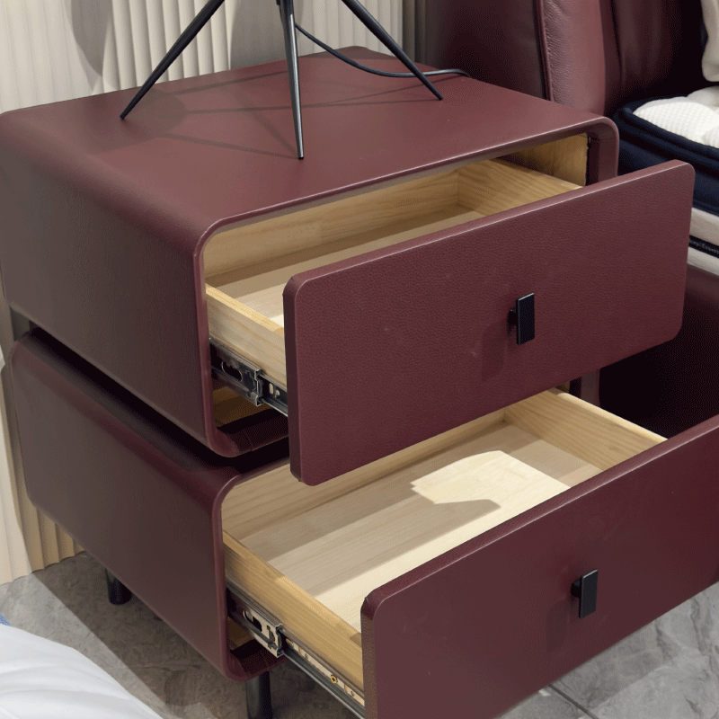 Burgundy Leather Upholstered Bed Frame Set,Burgundy Leather Upholstered Bed Frame Set