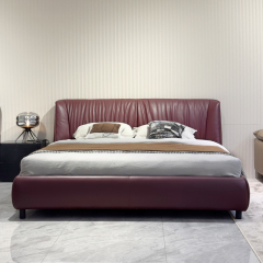Burgundy Leather Upholstered Bed Frame Set,Burgundy Leather Upholstered Bed Frame Set