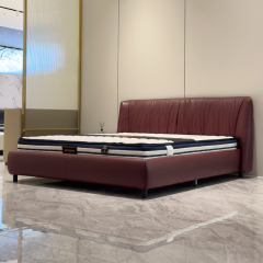 Burgundy Leather Upholstered Bed Frame Set,Burgundy Leather Upholstered Bed Frame Set