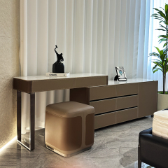 Contemporary Taupe Makeup Vanity Dresser Set,Contemporary Taupe Makeup Vanity Dresser Set