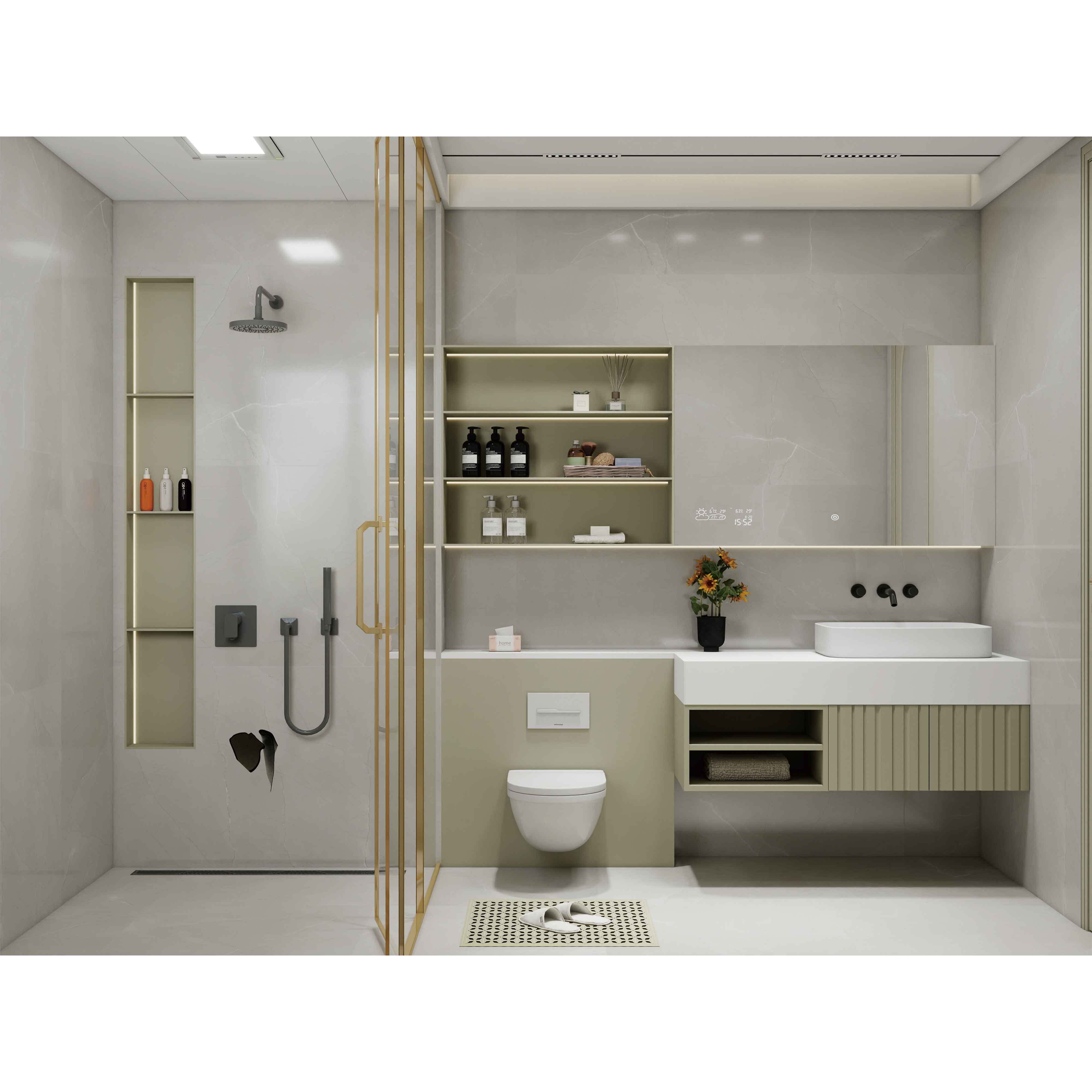Chic French Cream Bathroom Set,Chic French Cream Bathroom Set