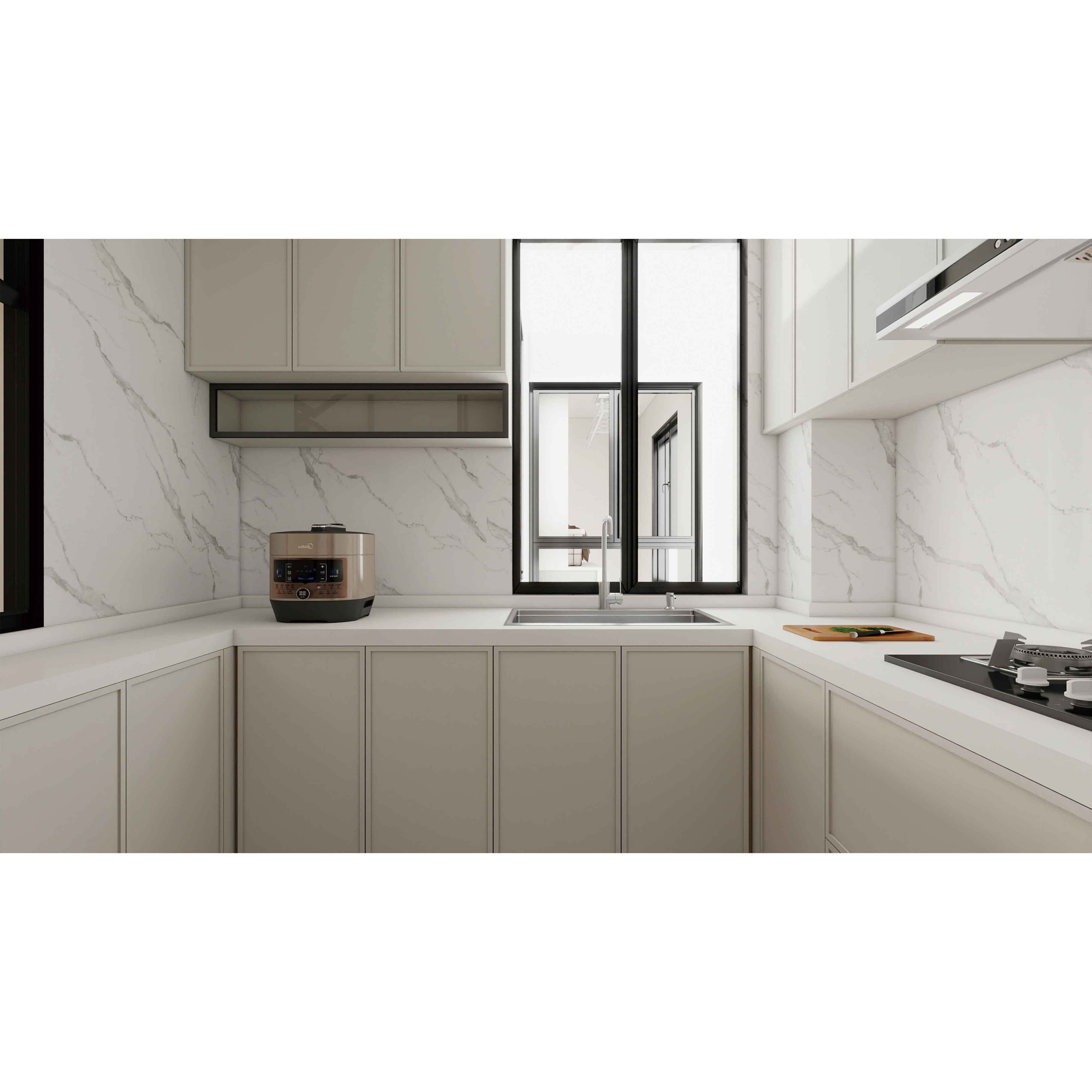French Inspired Custom Kitchen Set with Marble Backsplash,French Inspired Custom Kitchen Set with Marble Backsplash