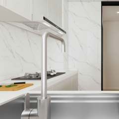 French Inspired Custom Kitchen Set with Marble Backsplash,French Inspired Custom Kitchen Set with Marble Backsplash