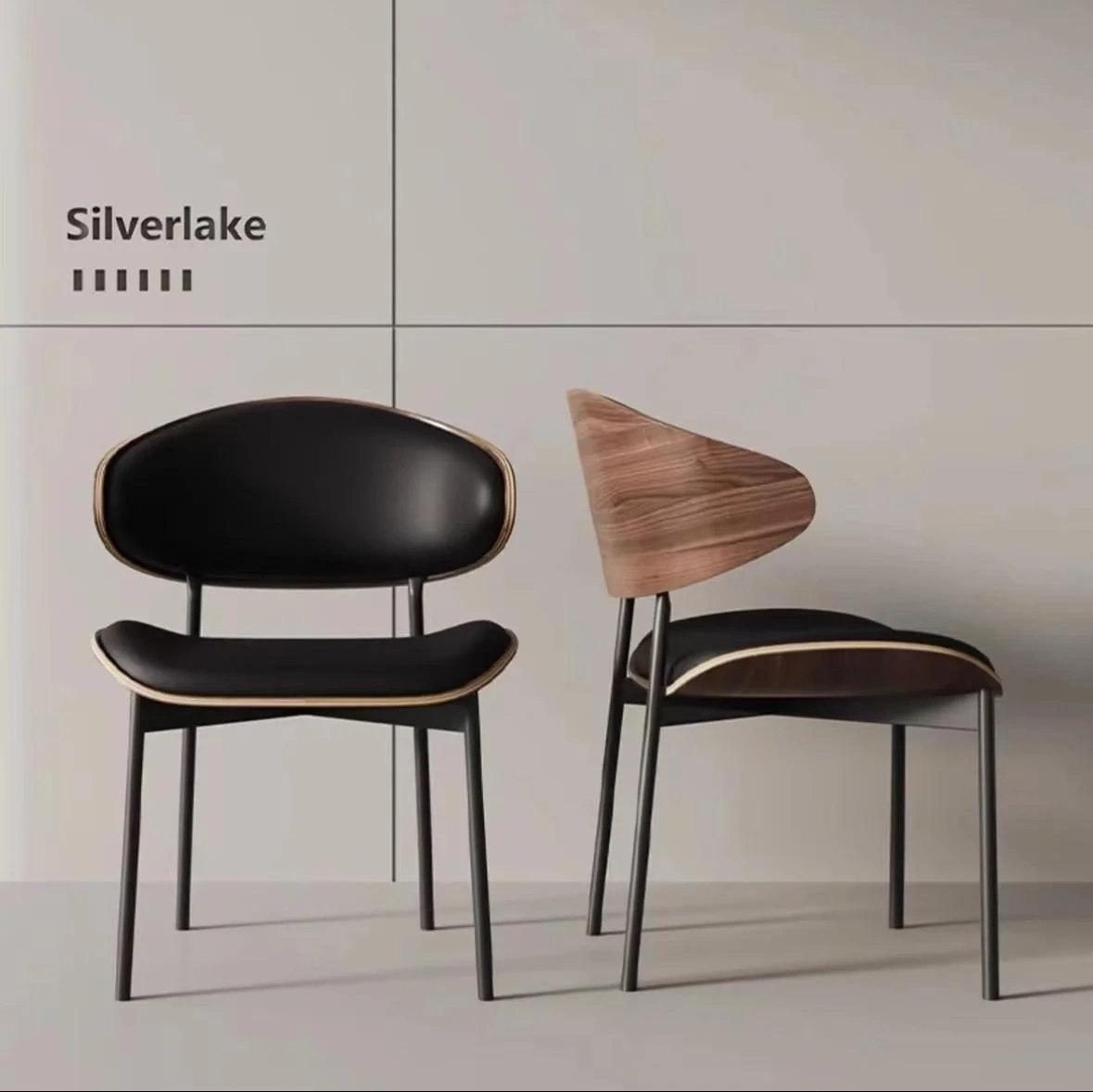 Modern Black Upholstered Wooden Dining Chair,Modern Black Upholstered Wooden Dining Chair