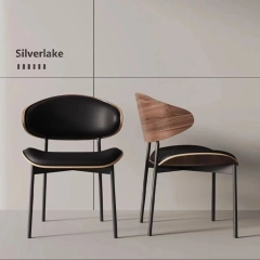 Modern Black Upholstered Wooden Dining Chair,Modern Black Upholstered Wooden Dining Chair