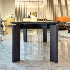 Luxurious Marble Top Dining Table with Black Leg,Luxurious Marble Top Dining Table with Black Leg