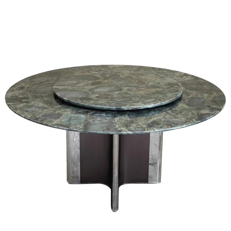 Marble Top Round Dining Table with Steel Stand,Marble Top Round Dining Table with Steel Stand | Sculptural Luxury for Timeless Gatherings