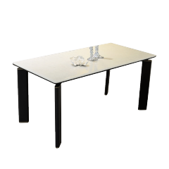 Modern Rectangular Dining Table with Black Metal Legs,Modern Rectangular Dining Table with Black Metal Legs | Custom Luxury for InspiredKeywords