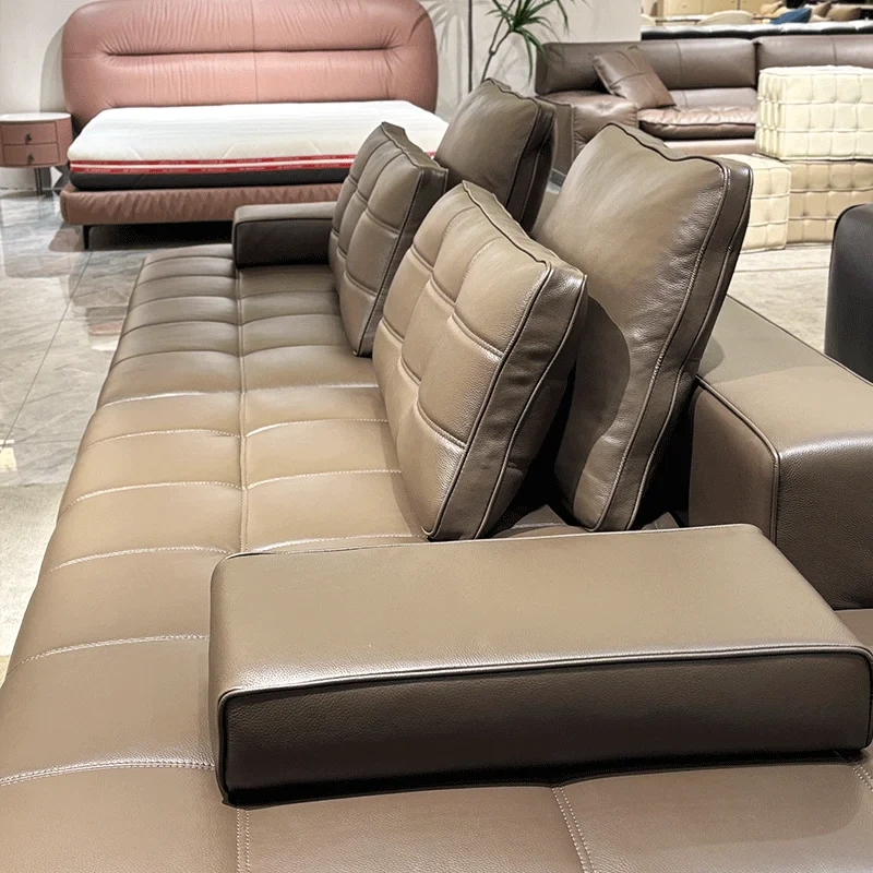 Modern Brown Leather Sectional Sofa with Chaise,Modern Brown Leather Sectional Sofa with Chaise | Sensory Luxury for Soulful Living