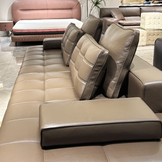 Modern Brown Leather Sectional Sofa with Chaise,Modern Brown Leather Sectional Sofa with Chaise | Sensory Luxury for Soulful Living