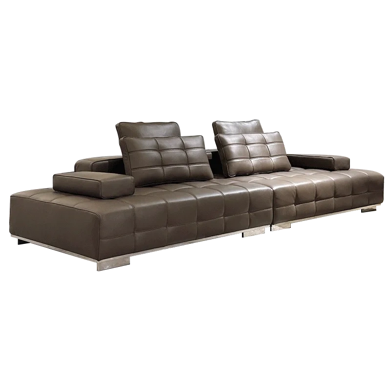 Modern Brown Leather Sectional Sofa with Chaise,Modern Brown Leather Sectional Sofa with Chaise | Sensory Luxury for Soulful Living