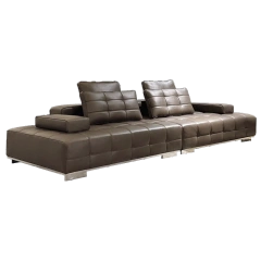 Modern Brown Leather Sectional Sofa with Chaise,Modern Brown Leather Sectional Sofa with Chaise | Sensory Luxury for Soulful Living