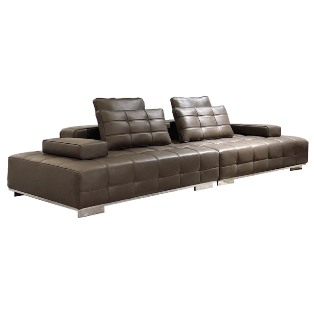 Modern Brown Leather Sectional Sofa with Chaise,Modern Brown Leather Sectional Sofa with Chaise | Sensory Luxury for Soulful Living