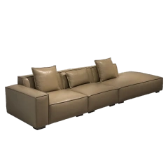 Contemporary Taupe Leather Sectional Sofa Set,Contemporary Taupe Leather Sectional Sofa Set