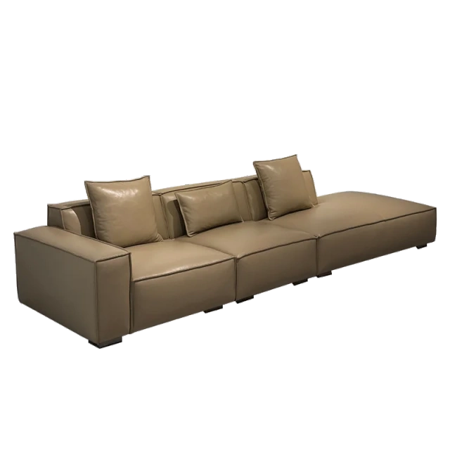 Contemporary Taupe Leather Sectional Sofa Set,Contemporary Taupe Leather Sectional Sofa Set