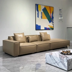 Contemporary Taupe Leather Sectional Sofa Set,Contemporary Taupe Leather Sectional Sofa Set