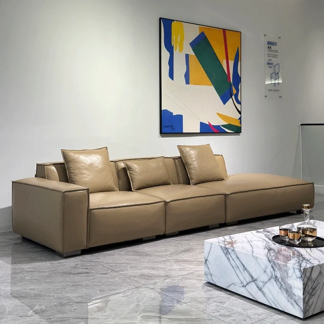 Contemporary Taupe Leather Sectional Sofa Set,Contemporary Taupe Leather Sectional Sofa Set