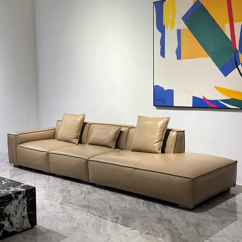 Contemporary Taupe Leather Sectional Sofa Set,Contemporary Taupe Leather Sectional Sofa Set