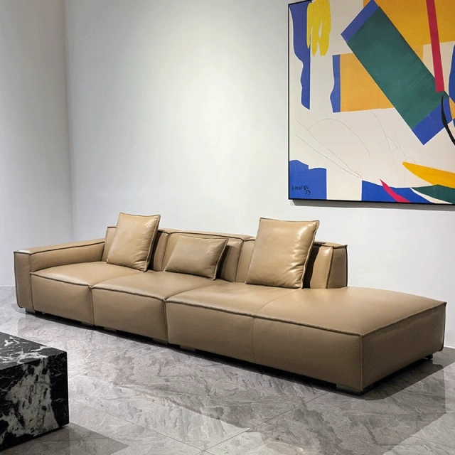 Contemporary Taupe Leather Sectional Sofa Set,Contemporary Taupe Leather Sectional Sofa Set