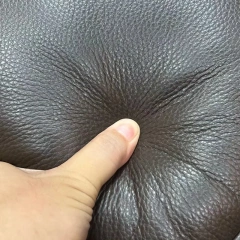 Chic Brown Leather L-Shaped Sofa with Plush Backrests,Chic Brown Leather L-Shaped Sofa with Plush Backrests