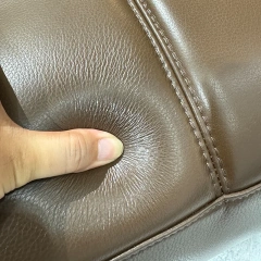 Brown Leather Reclining Sofa with Extended Ottoman,Brown Leather Reclining Sofa with Extended Ottoman