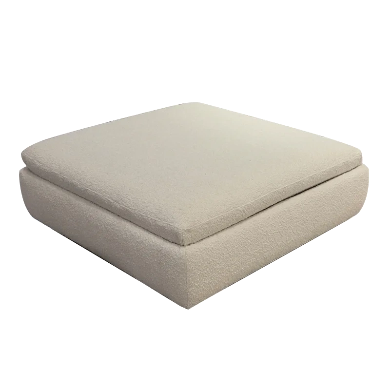Chic White Fabric Sofa with Integrated Coffee Table,Chic White Fabric Sofa with Integrated Coffee Table
