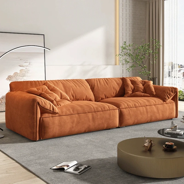 Cozy Dark Grey Fabric Sofa with Plush Cushions,Cozy Dark Grey Fabric Sofa with Plush Cushions