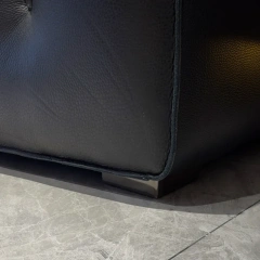 Modern Dark Grey Leather Sofa with Minimalist Style,Modern Dark Grey Leather Sofa with Minimalist Style