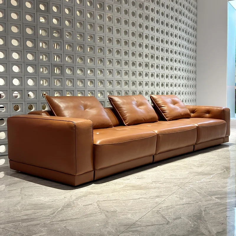 Premium Caramel Brown Leather Sectional Sofa Set,Premium Caramel Brown Leather Sectional Sofa Set