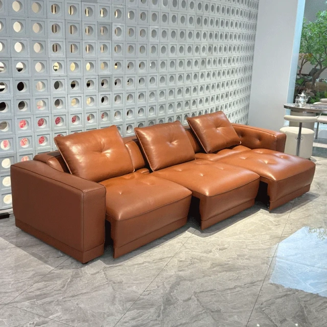 Premium Caramel Brown Leather Sectional Sofa Set,Premium Caramel Brown Leather Sectional Sofa Set
